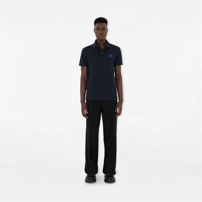 burberry ekd embroidery cotton pique polo shirt